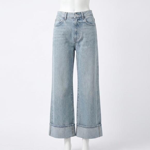VERONICA BEARD Denim - NEW VERONICA BEARD taylor cuffed wide-leg jean in airway cloud